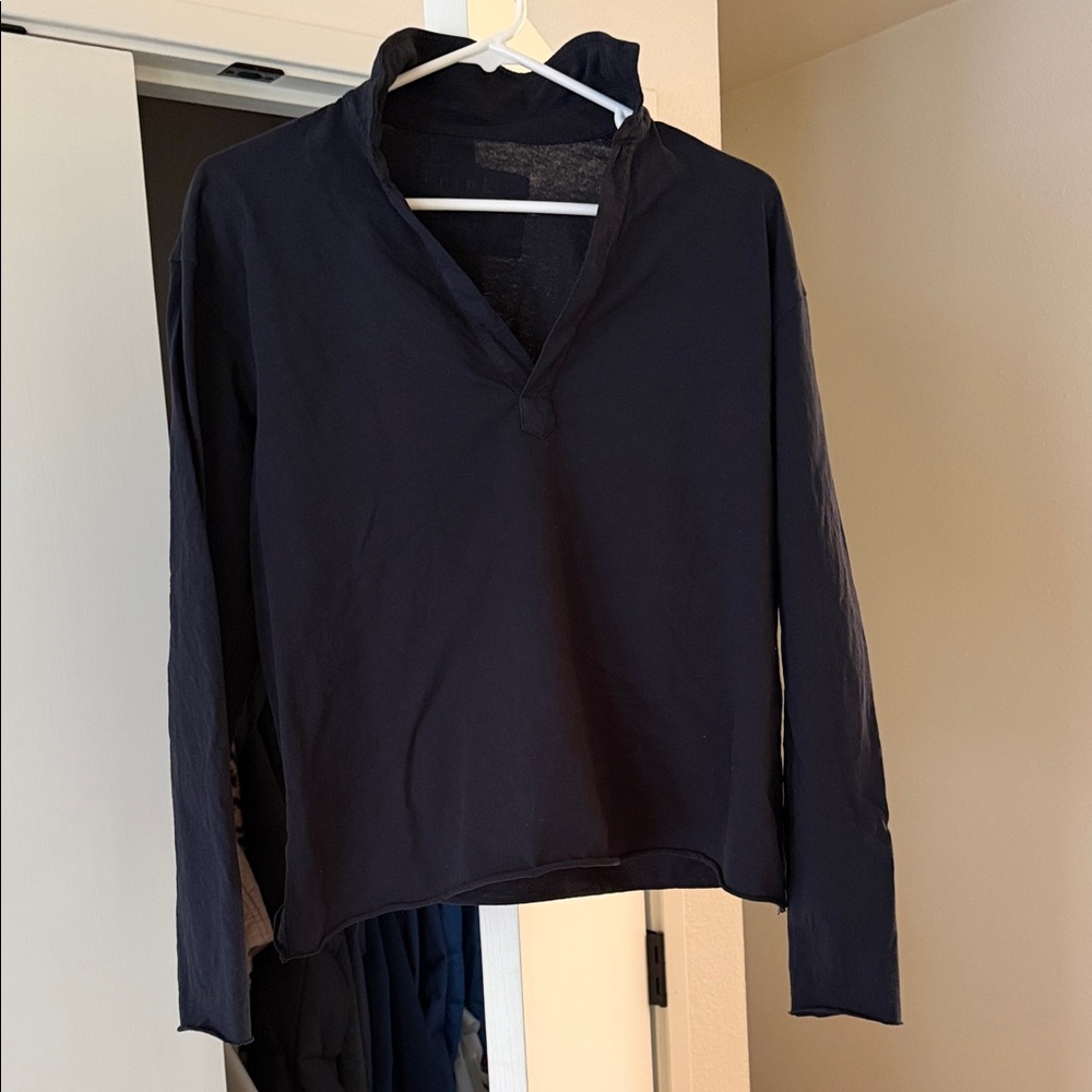 Frank & Eileen Patrick Henley British Navy Long-Sleeve  Size Small